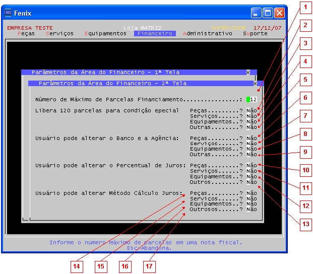 Area do Fianceiro Parametros Diretrizes Tela 2.JPG